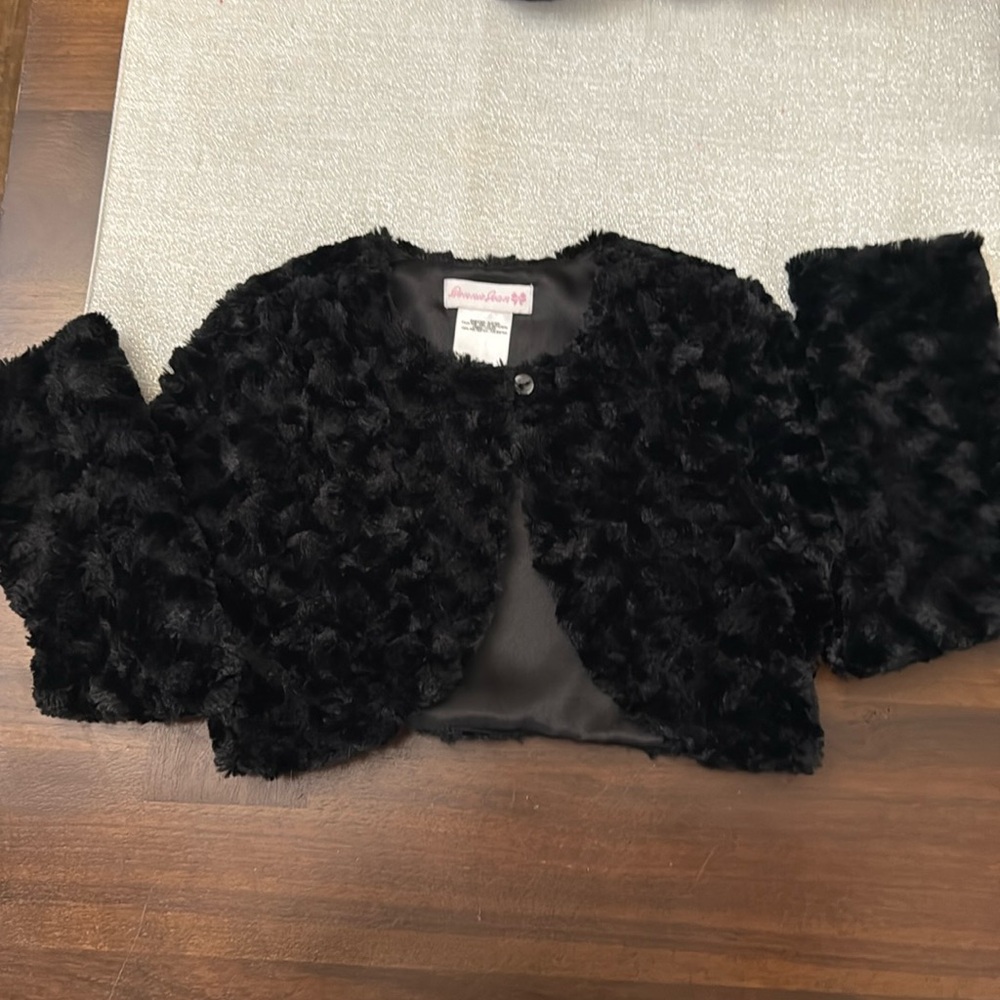 Beautiful dressy fluffy cardigan girls size small